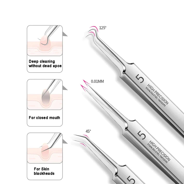 CozyCazza™ 3 Piece Tweezer Set